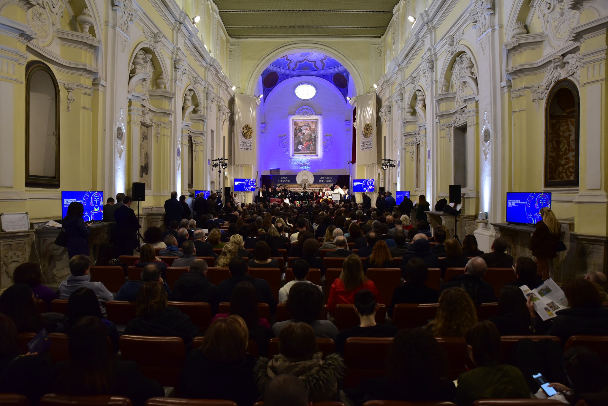 Main Conference Hall Main lecture hall at the University of Sannio filled with people