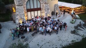Drone Shoot of the ARES 2023 particpants at the conference dinner
